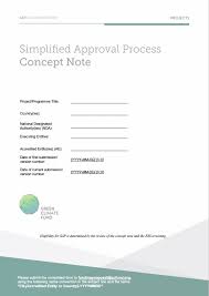 Some concept papers may not even include an amount requested. Concept Note Template For The Simplified Approval Process Redd Green Climate Fund