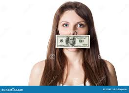 Young Woman with 100 Dollar Bill