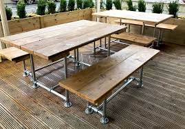 Standard furniture pendelton 5 piece counter height dining set | hayneedle. 6 10 Seat Industrial Outdoor Garden Pub Table Benches Patio Furniture Savi