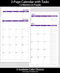 2016 2017 Printable 24 Month 2 Page Calendar Jr Half Letter Size 5 1 2 X 8 1 2 The Calendars Are Calendar Printables Calendar Printable Planner Pages