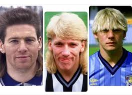 Hairstyles. Footballers rocking the trend back in the day..😎