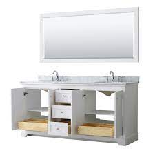 Magnifique pratique et conçue pour un service à vie la collection series de wyndham ajoutera une touche de perfection à votre salle de bain. Avery 72 Double Bathroom Vanity By Wyndham Collection White Beautiful Bathroom Furniture For Every Home Wyndham Collection