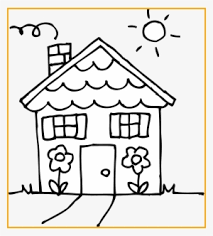 Skyscraper with two trees in front. White House Coloring Page Free Coloring Pages Download House Clipart Black And White Png Image Transparent Png Free Download On Seekpng