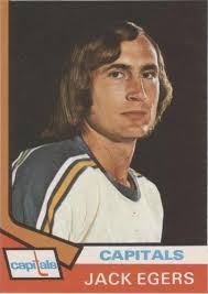 1974-75 O-Pee-Chee # 93 Jack Egers Card (B40) Washington Capitals