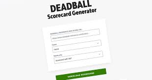 The basic game is great for beginners, as the rules are easy to understand and. Deadball Scorecard Generator