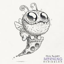 Pizza Bug Morningscribbles Pizza Cute Monsters Drawings Monster Drawing Cute Drawings