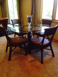 Glass Table And 4 Chairs In Movingsoonsale S Garage Sale In Northfield Mn For 59 00 Glass Table With Wicker Stand A Glass Table Dining Design Kitchen Table
