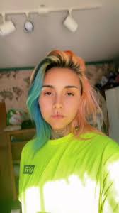 🤭 #fyp #fy #hair #hairtransformations #splitdye #tattooedgirls