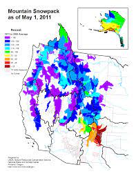 Western Us Snowpack Map Southern Rockies Nature Blog: Western Snow Pack Map For May 1, 2011