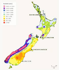 New Zealand Annual Rainfall Irrigation And Drainage Te