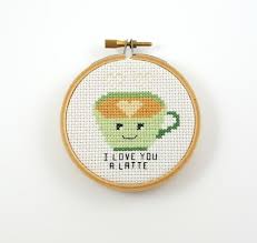 Free westminster abbey cross stitch pattern. Ringcat Finished This Cute Little Coffee Pun I Love You A