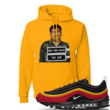 Air Max 97 Black Chile Red Magma Orange White Hoodie El Chapo Cap Swag