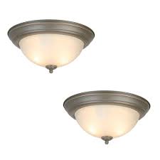 It's possible you'll found one other home depot flush mount light higher design concepts. Hdg 13 Inch 2 Light 60w Oil Rubbed Bronze Flushmount Ceiling Light With Glass Shade 2 Pac The Home Depot Canada