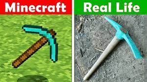 The pickaxe weighs 4668 carats and is the largest diamond ever mined. Minecraft Diamond Pickaxe In Real Life Minecraft Vs Real Life Animation Youtube