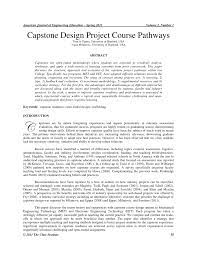 College university of north texas. Pdf Capstone Design Project Course Pathways