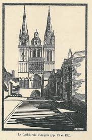 Cathedrale D Angers Illustration Herval Druet 1933 Au Pays D Anjou Cathedrale Dessin Architecture Illustration