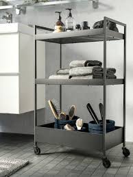 Nissafors Black Trolley Ikea In 2020 Ikea Bathroom Trolleys Small Space Storage