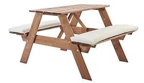 Amazon De Ambientehome Kinder Picknickbank Garnitur Spielbank Spieltisch Bank Visby Braun Gartenbank Gartenmobel Gartenbank Gunstig
