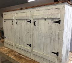 Whitewashed Barnwood Buffet Cabinet In 2020 Rustic Cabinet Doors Barn Wood Pallet Kitchen Cabinets