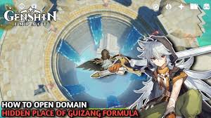 Genshin Impact How To Open Guizang Formula Domain Youtube