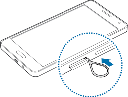 How to remove a stuck sim card tray without using an eject tool? Galaxy A5 Insert A Sim Card Or Remove It Sm A500w Samsung Canada