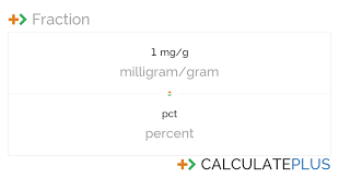 Conversion Of Mg G To Percent Calculateplus