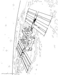 Here's a coloring image of the international space station, the largest artificial satellite orbiting the earth. Orbital Satellite Coloring Pages Coloring Pages Printable Com