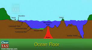 Relative elevations of the ocean bed, or the representation of them on a chart. Ocean Floor Everything You Need To Know Clearias