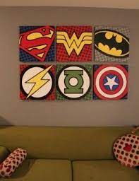 Diy Super Hero Kids Bedroom Superhero Room Superhero Wall Art Book Wall Art