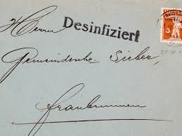 041 921 47 18 *. Schweizer Geschichte Die Post In Seuchezeiten