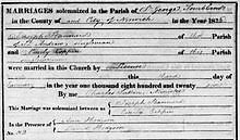 The date on the original marriage certificate is the correct date. Marriage License Wikipedia
