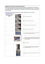 measurement chart for historical footwear please take the