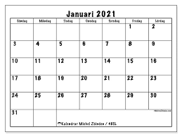 Kalendersidan kalender 2021 skriva ut gratis. Kalender Januari 2021 For Att Skriva Ut 48sl Michel Zbinden Se