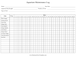 It is made of heavy duty stainless. Daily Aquarium Maintenance Log Sheet Download Printable Pdf Templateroller