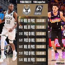 The ultimate secret of success for championship teams the epic battle for the nba finals was a great lesson in leadership. Nba Finals Schedule 2021 Bucks Vs Suns Mil Vs Phx Fixture Date Check