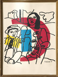 Le matériel de dessin 2. Fernand Leger 1881 1955 Couple A La Campagne 1955 Fernand Leger Art Abstrait Contemporain Art
