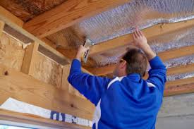 Basement ceilings can easily be insulated with unfaced fiberglass batts or blankets installed between the floor joists and held in place with wire, fishing line or spring metal supports called tiger claws. Basement Ceiling Reflectix Inc