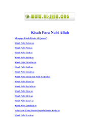 Jika ada pertanyaan silahkan tulis di kolom komentar ya. Kisah Para Nabi As By Rumah Quran Wonosobo Issuu