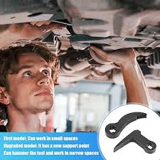 2pcs Pry Bar Wrench Adaptor Head, 1/2" Drive L-Shape Ratchet Pry Bar  Adapter & Crowbar Head with Band Sawtooth Half Shaft Car Repair Tools  Attachment ...