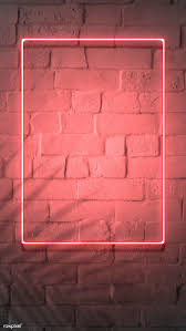 Download Premium Psd Of Neon Red Frame On A Brick Wall 894328 Framed Wallpaper Graphic Wallpaper Neon Wallpaper