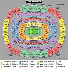 Metlife Stadium Seating Chart Metlife Stadium East