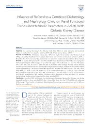 pdf influence of referral to a combined diabetology and