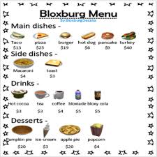The more dishes they cook, the higher their skill rank. Bloxburg Menus Bloxburg Menu Decal Page 1 Line 17qq Com Active List Of Bloxburg Codes March 2021 Xasd Dar
