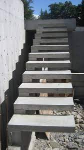 Exterior Concrete Cantilevered Stair Frontal Overview Concrete Stairs Concrete Staircase Stairs Architecture