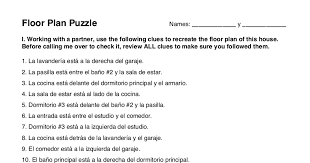 Floor Plan Puzzle Pdf Teaching Spanish How To Plan Spanish Lessons