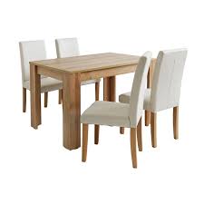 Table for small spaceskms2017i brought this table a month ago for a small studio type space. Buy Habitat Miami Oak Effect Dining Table 4 Cream Chairs Dining Table And Chair Sets Argos
