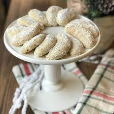 Cookies are typically made with flour, egg, sugar, and some type of shortening such as butter or cooking oil, and baked into a small, flat shape. Croatian Almond Crescent Cookies