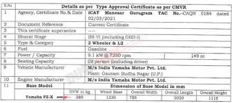 By preetam bora | released: 2021 Yamaha Fz X Specs Leak Ahead Of Launch Based On Fz 150