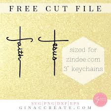 Zindee Key Chain Svg Jesus And Faith Crosses Svg Jesus On The Cross Faith Svg