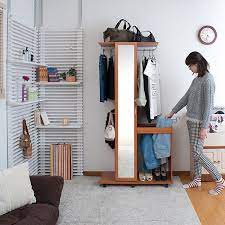 ミラー付きハンガーラック スラックスハンガーワゴン ハンガー plank インテリア 家具 インテリア インテリア 通販